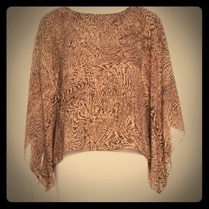 Alice + Olivia abstract print silk blend top